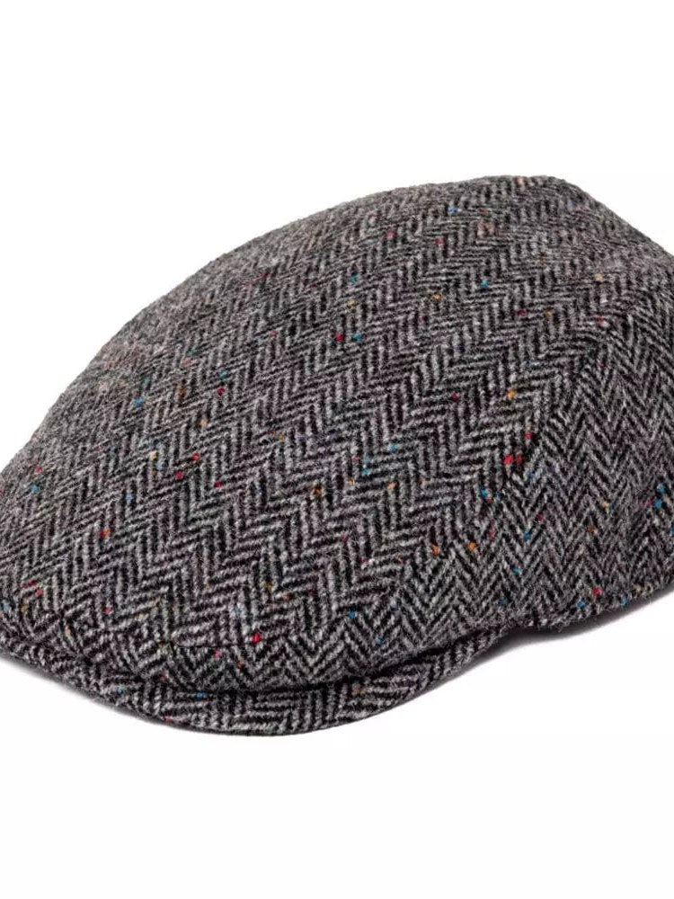 Flecked Wool Flat Cap for Men