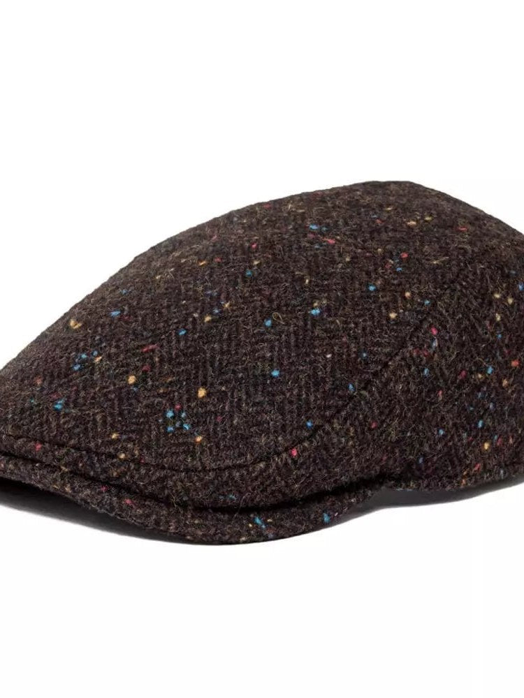Flecked Wool Flat Cap for Men