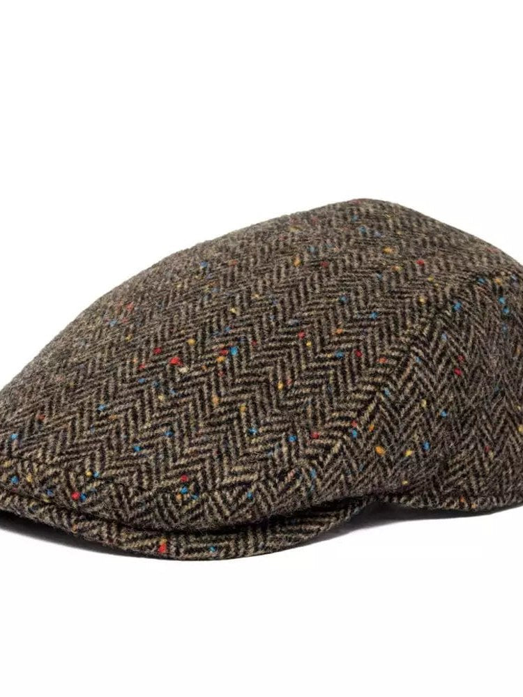 Flecked Wool Flat Cap for Men