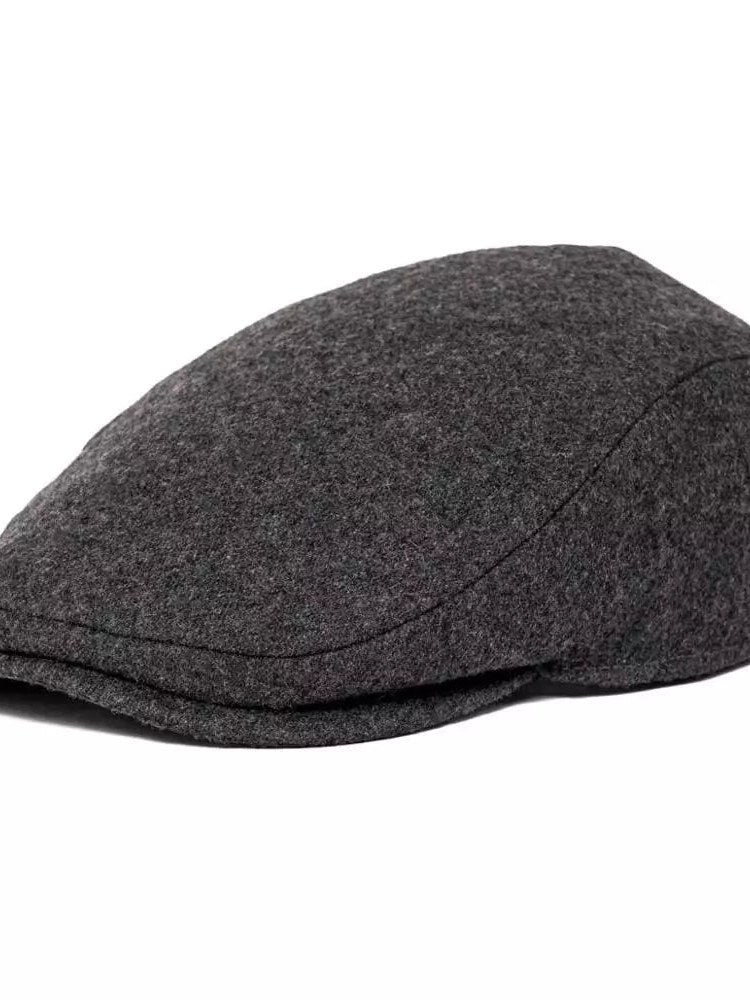 Flecked Wool Flat Cap for Men