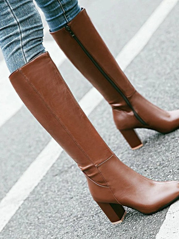 Heeled Knee High Boots for Women