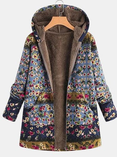 Hooded Sherpa Coat for Women