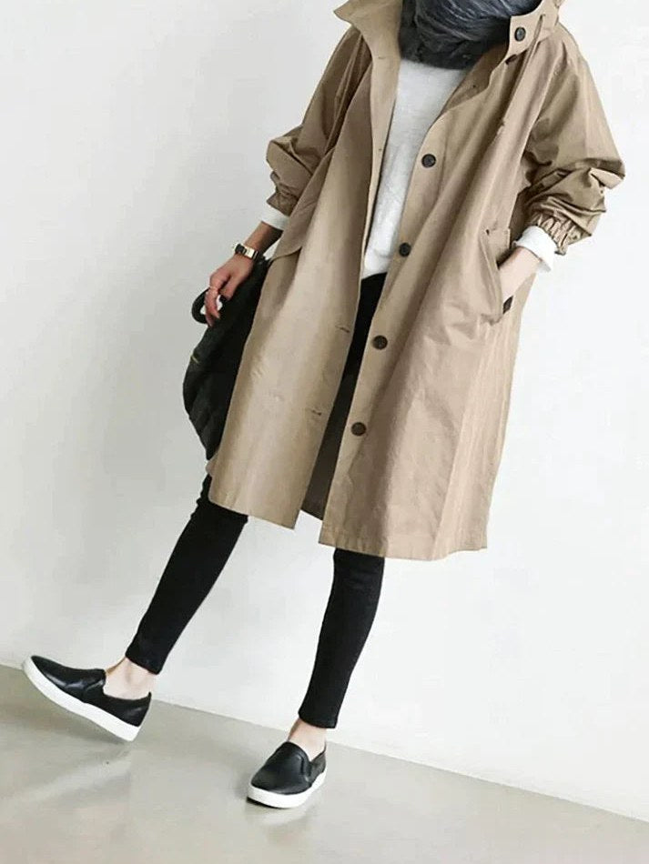 Hooded Trench Coat for Women