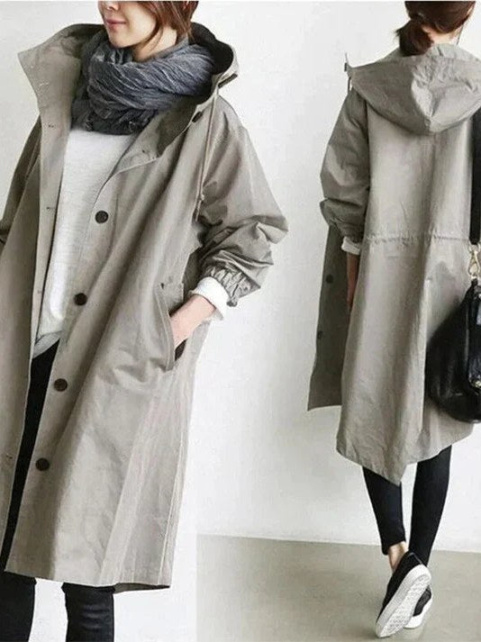 Hooded Trench Coat for Women