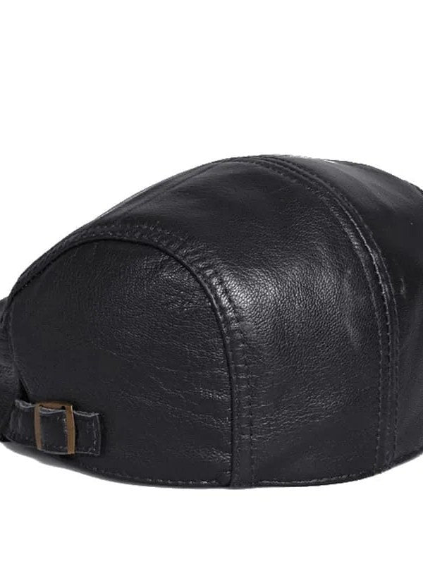 Leather Flat Cap for Men