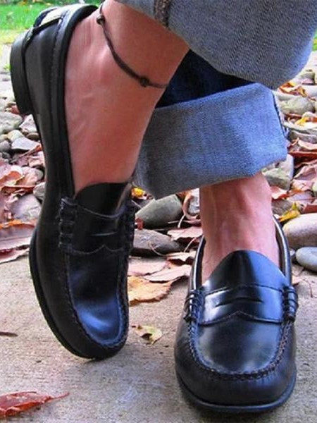 Leather Slip On Shoes for Women