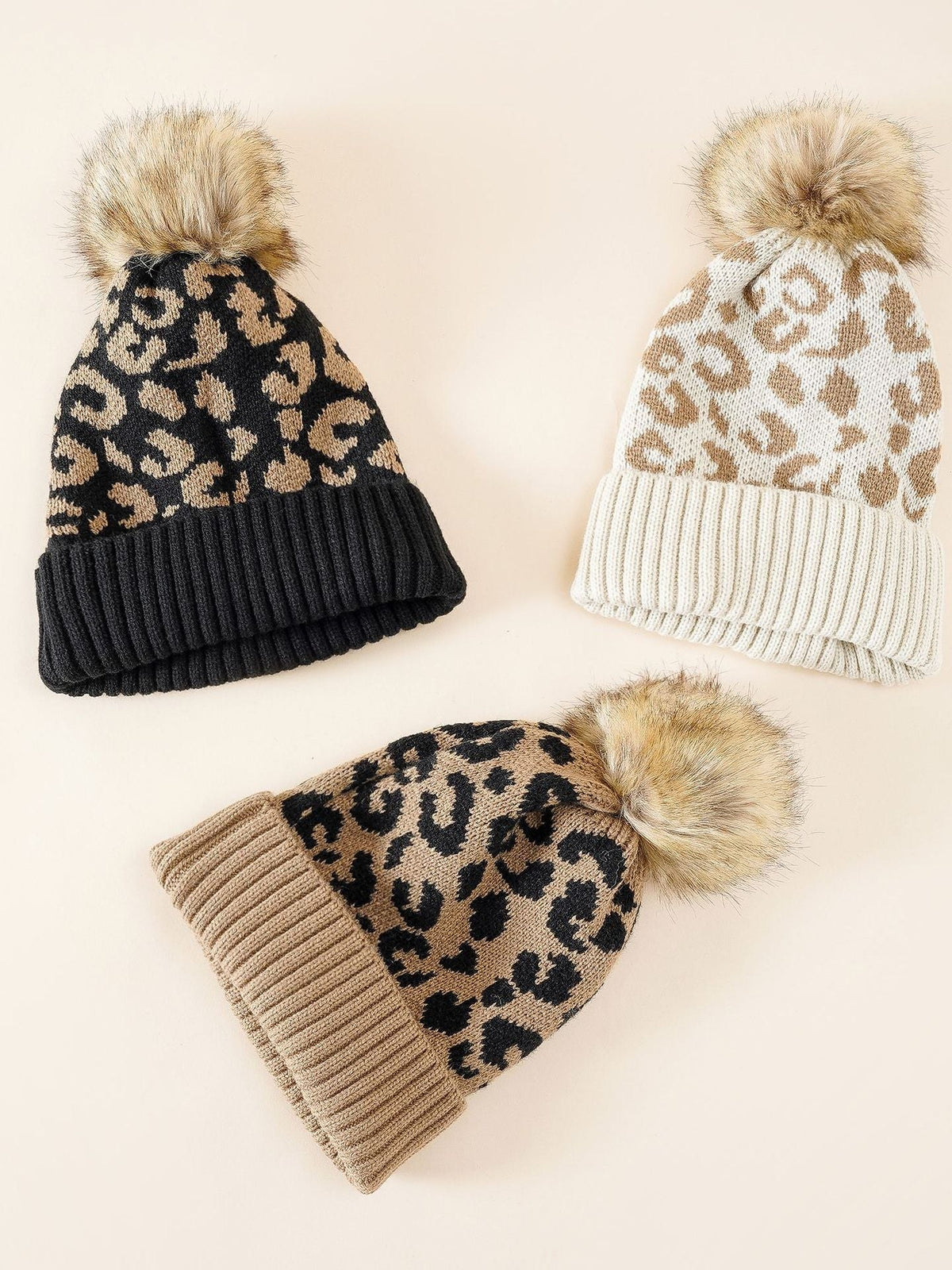 Leopard Print Beanie for Women