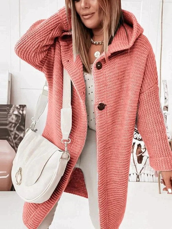 Long Hooded Cardigan for Women