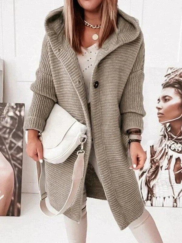 Long Hooded Cardigan for Women