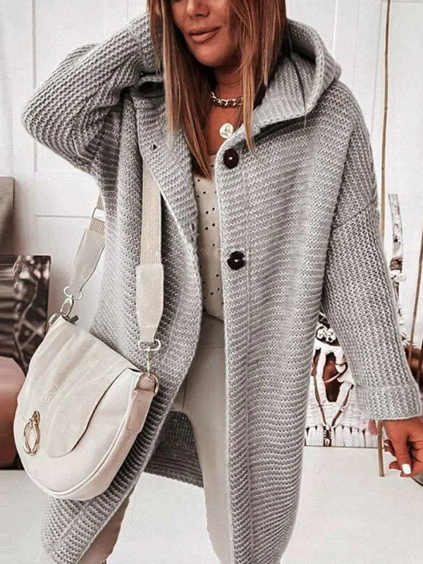 Long Hooded Cardigan for Women