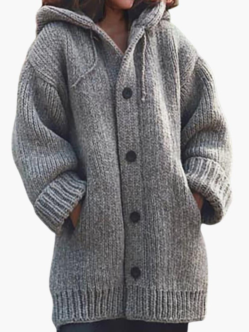 Long Hooded Cardigan for Women