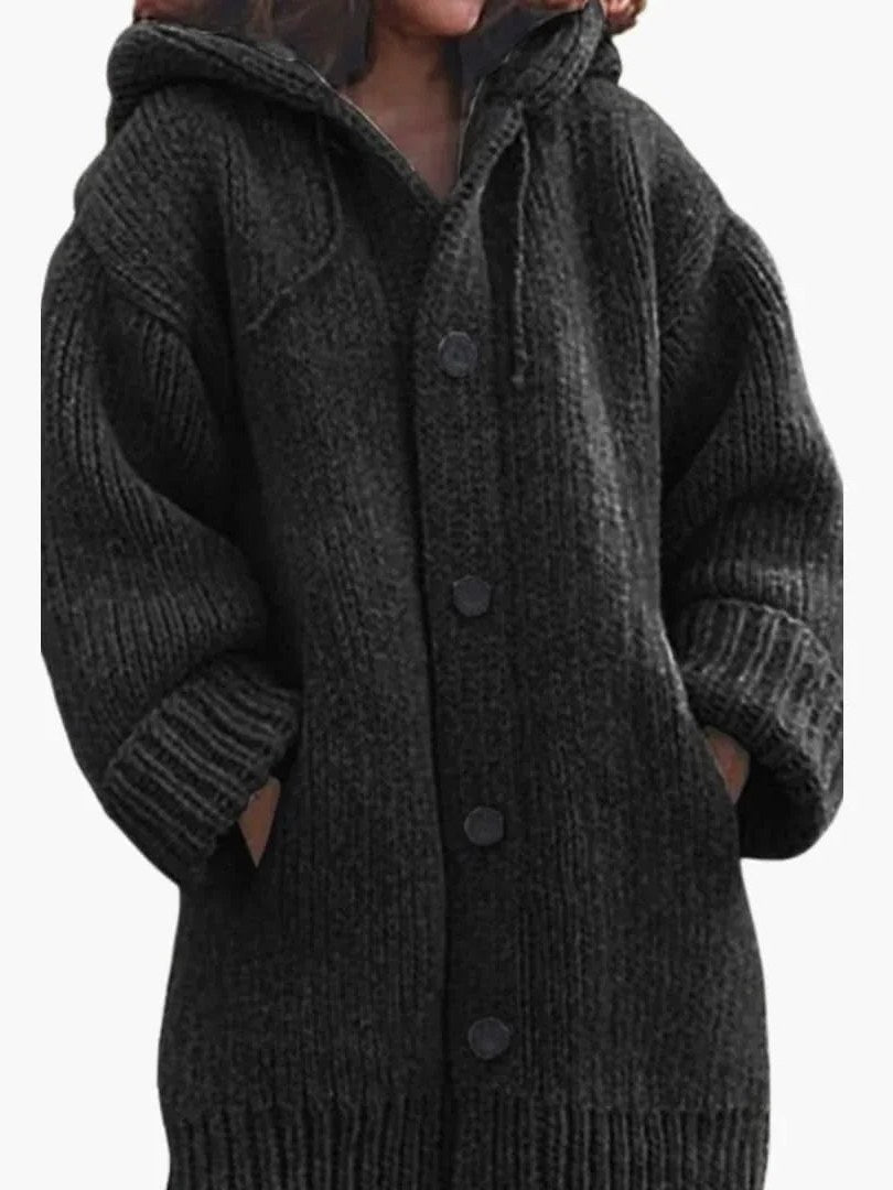Long Hooded Cardigan for Women