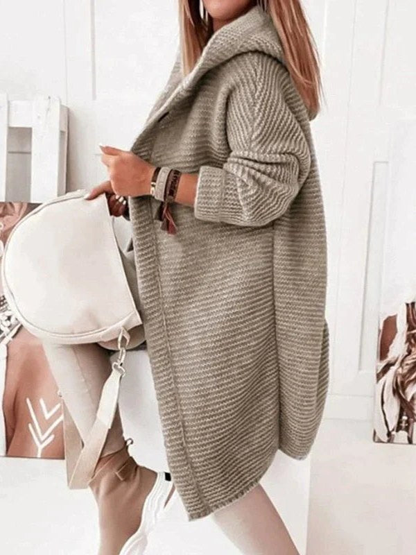 Long Hooded Cardigan for Women