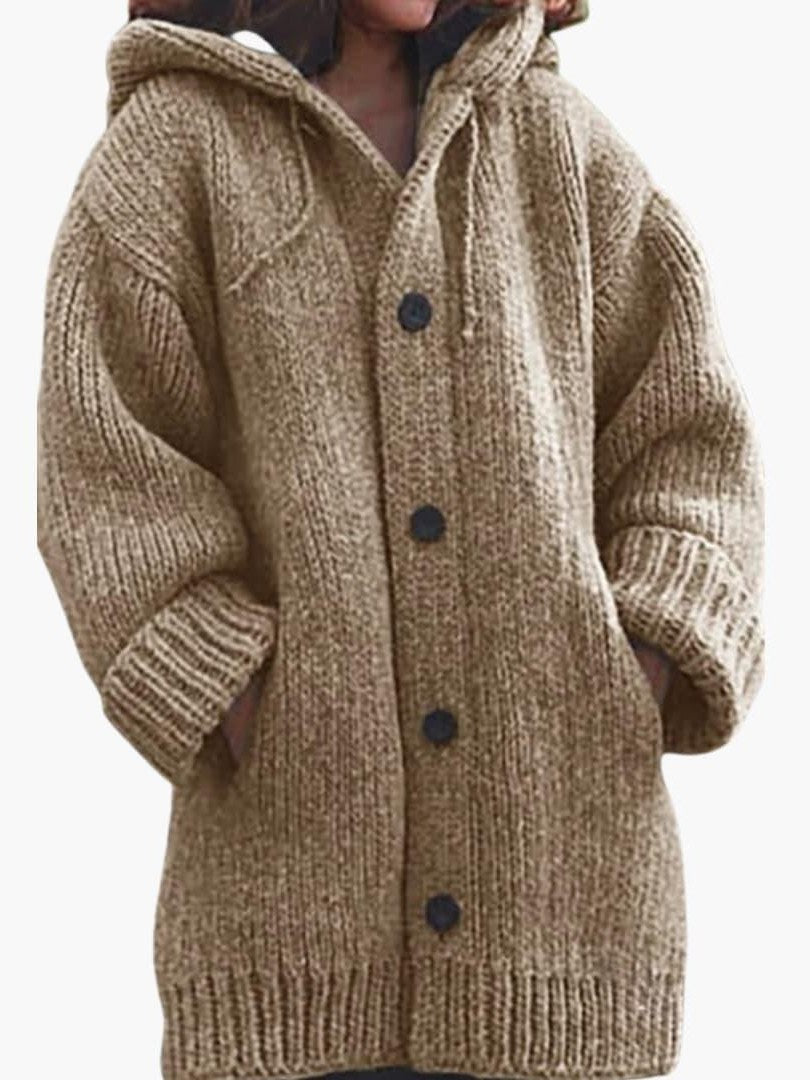Long Hooded Cardigan for Women
