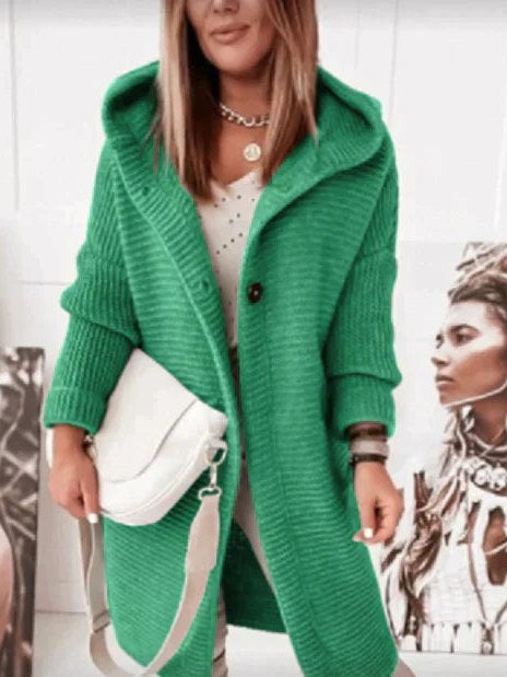 Long Hooded Cardigan for Women