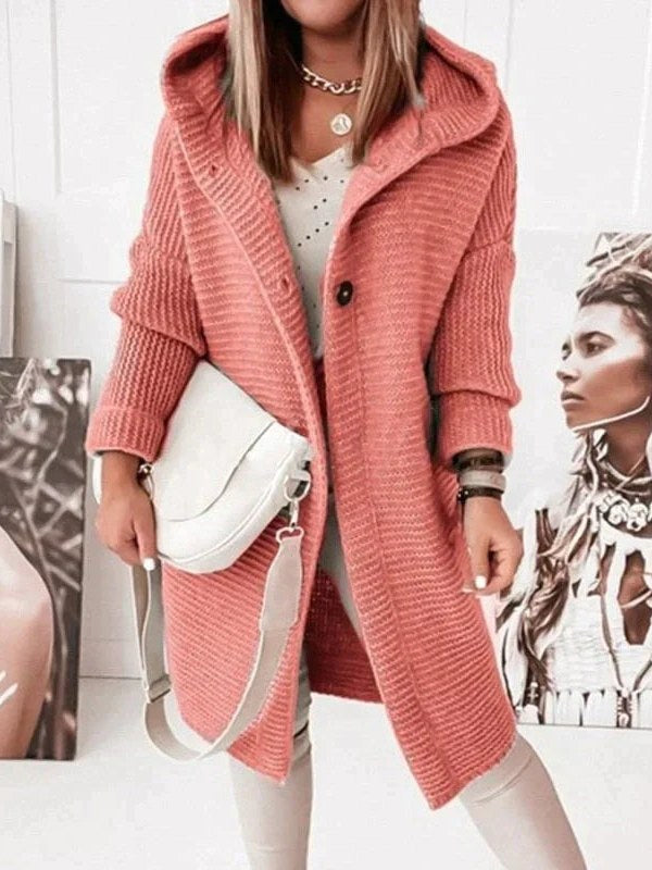 Long Hooded Cardigan for Women