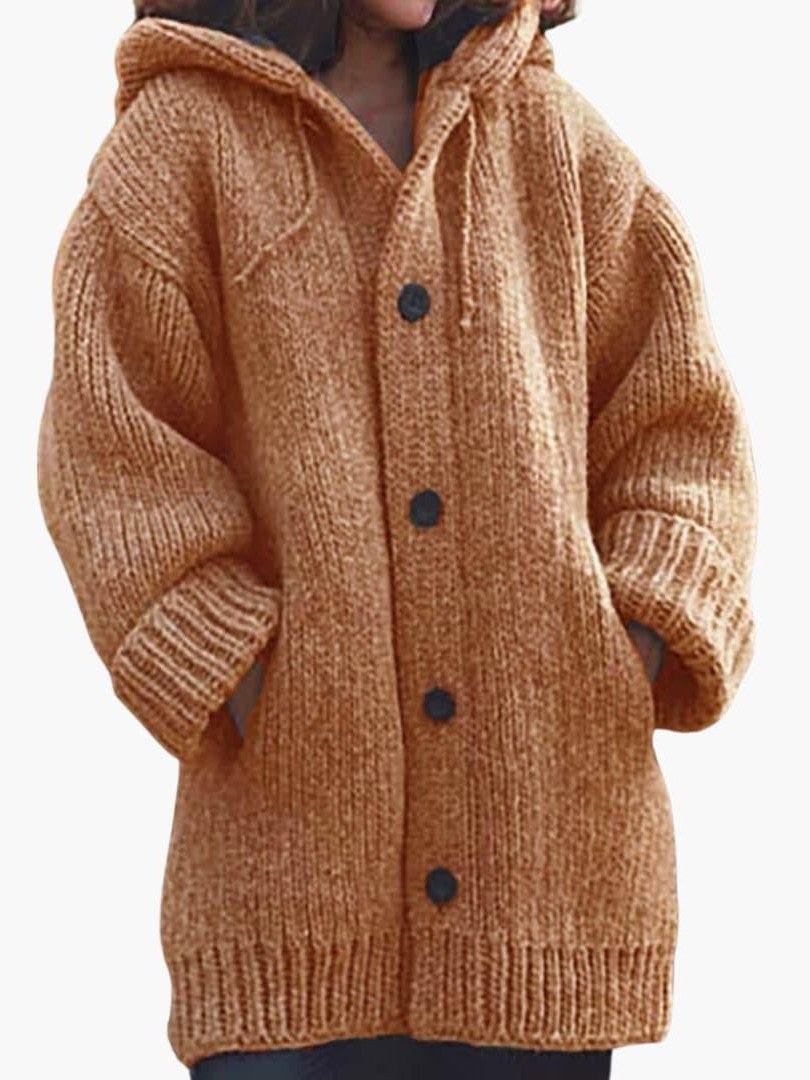 Long Hooded Cardigan for Women