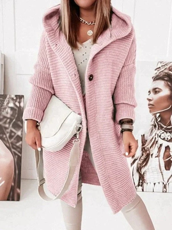 Long Hooded Cardigan for Women