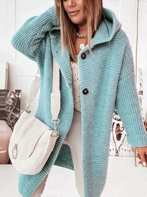 Long Hooded Cardigan for Women