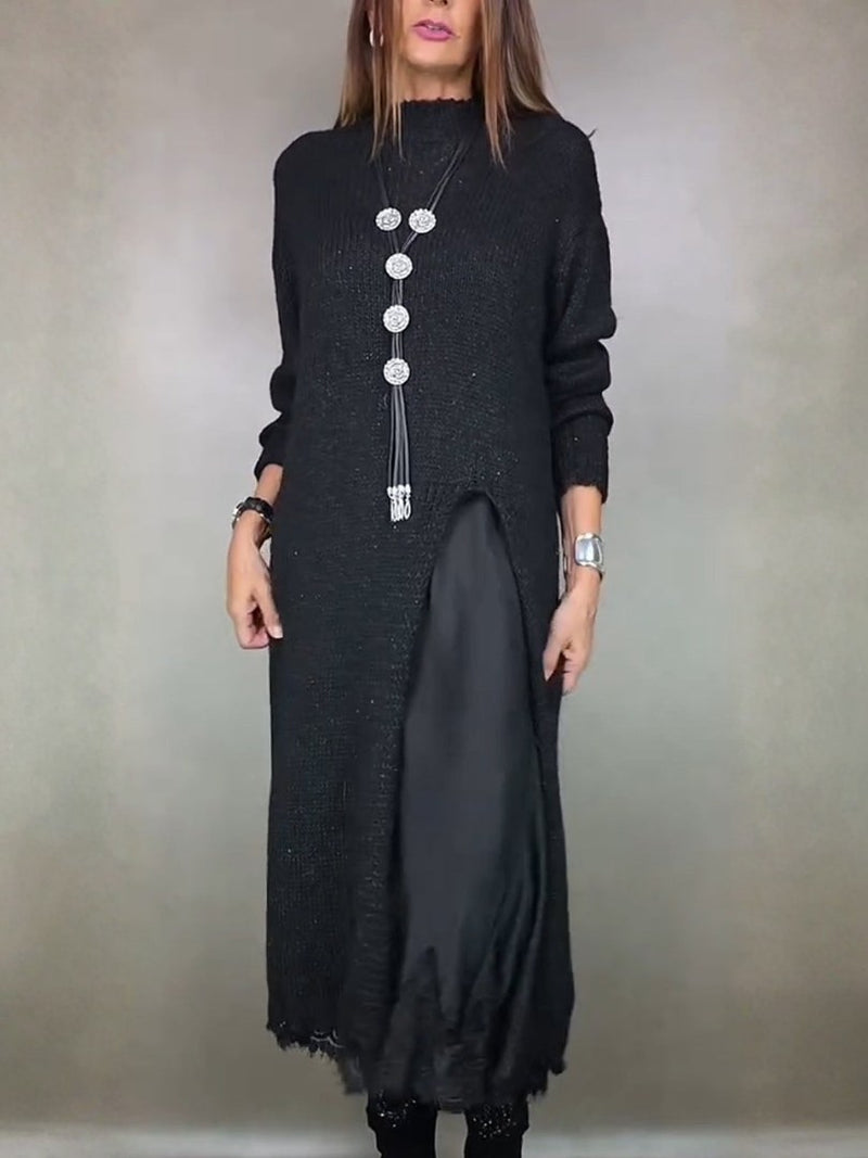 Long Line Knit Sweater for Women