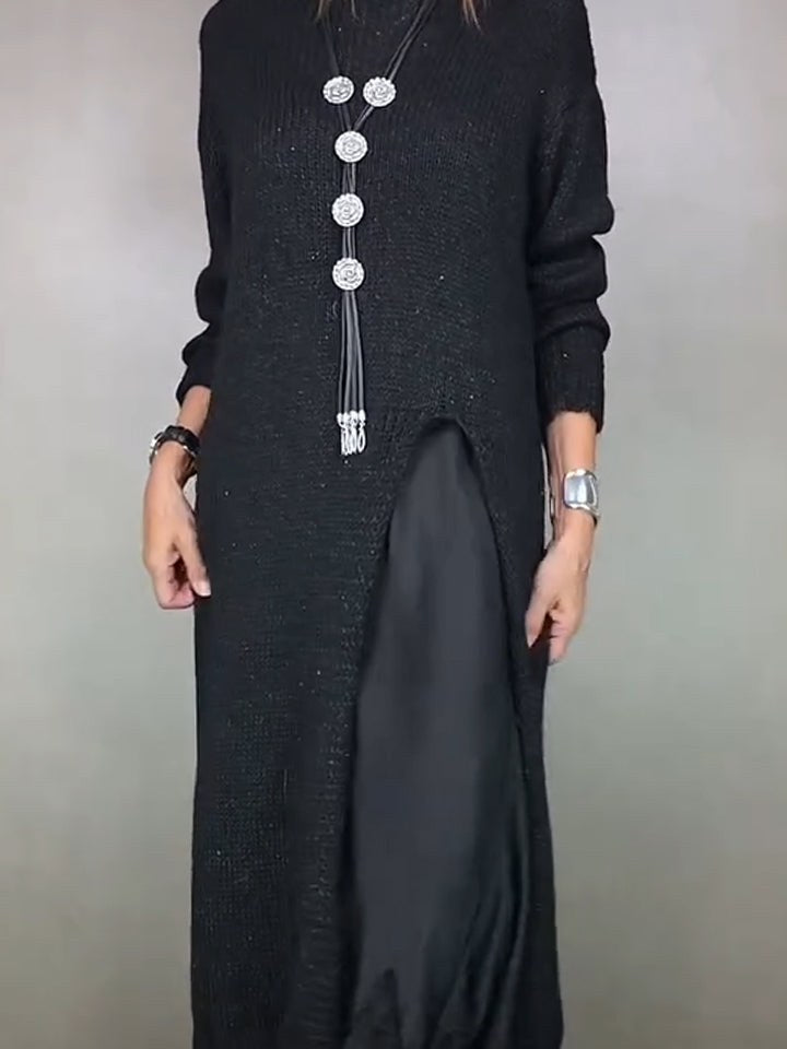 Long Line Knit Sweater for Women