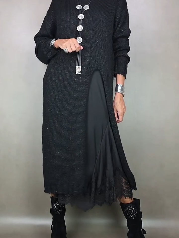 Long Line Knit Sweater for Women
