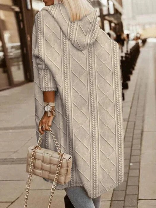 Longline Hooded Cardigan for Women