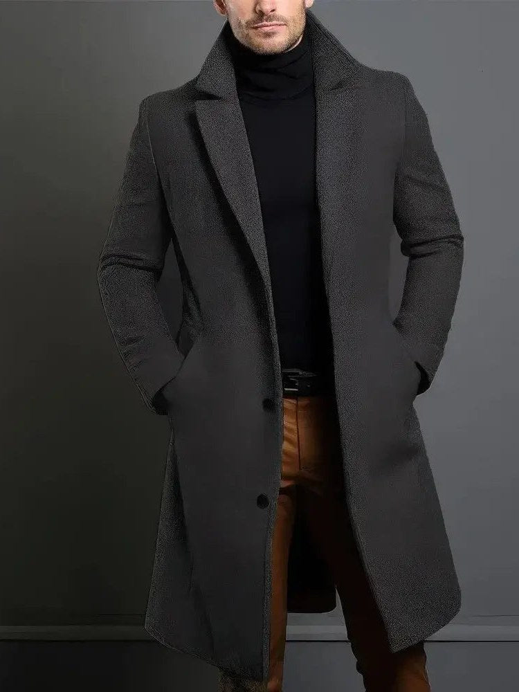 Merino Trench Coat for Men