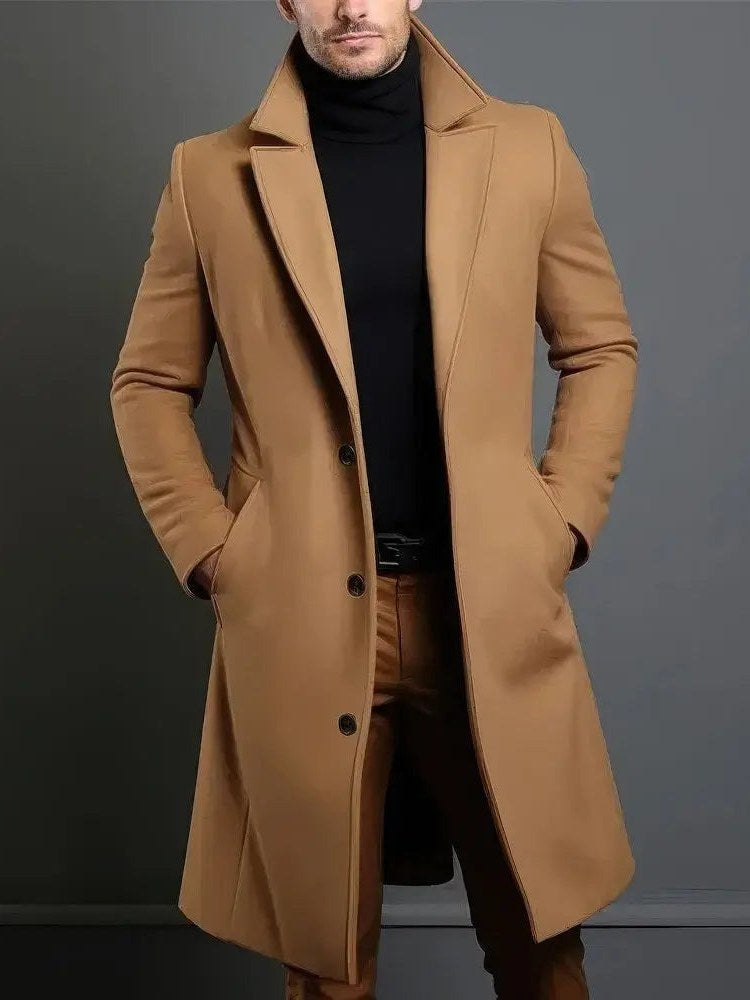 Merino Trench Coat for Men