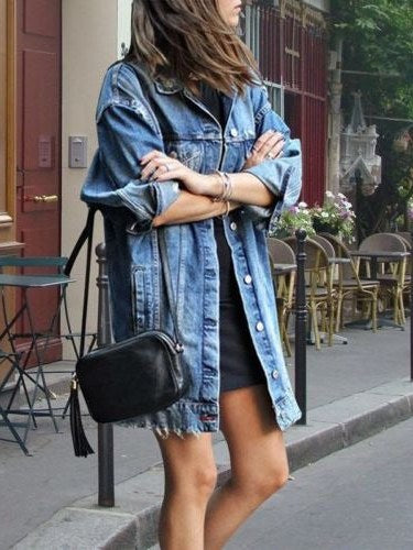 Oversized Denim Jacket for Women