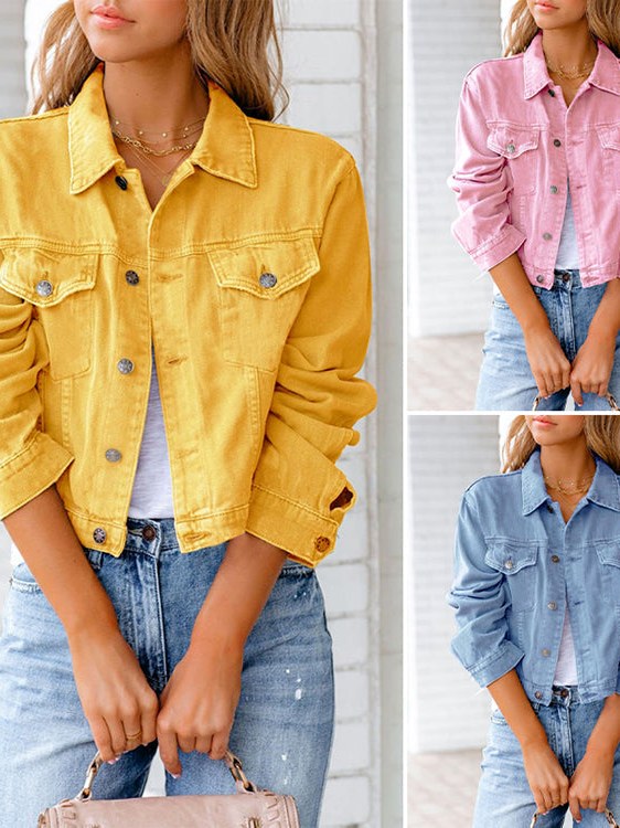 Pink Denim Jacket for Women