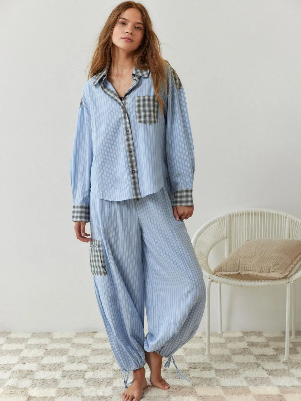 Plaid Pajama Set for Women