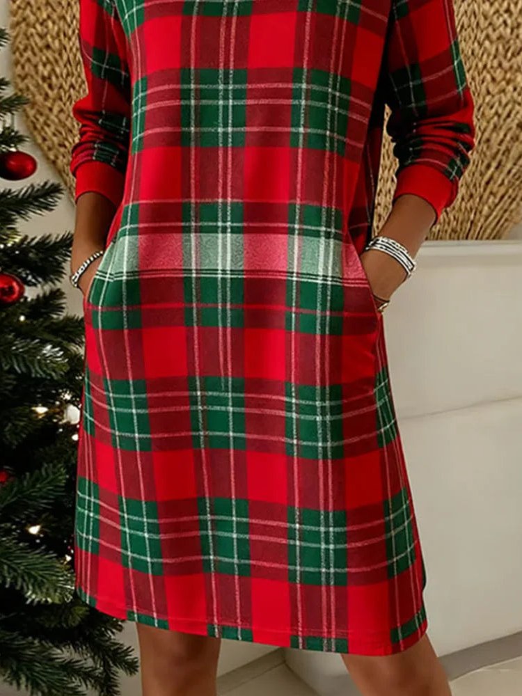 Plaid Sweater Dress for Women