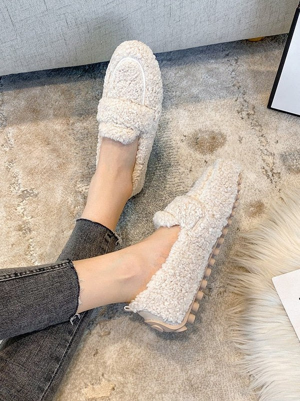 Plush Slip On Shoes for Women