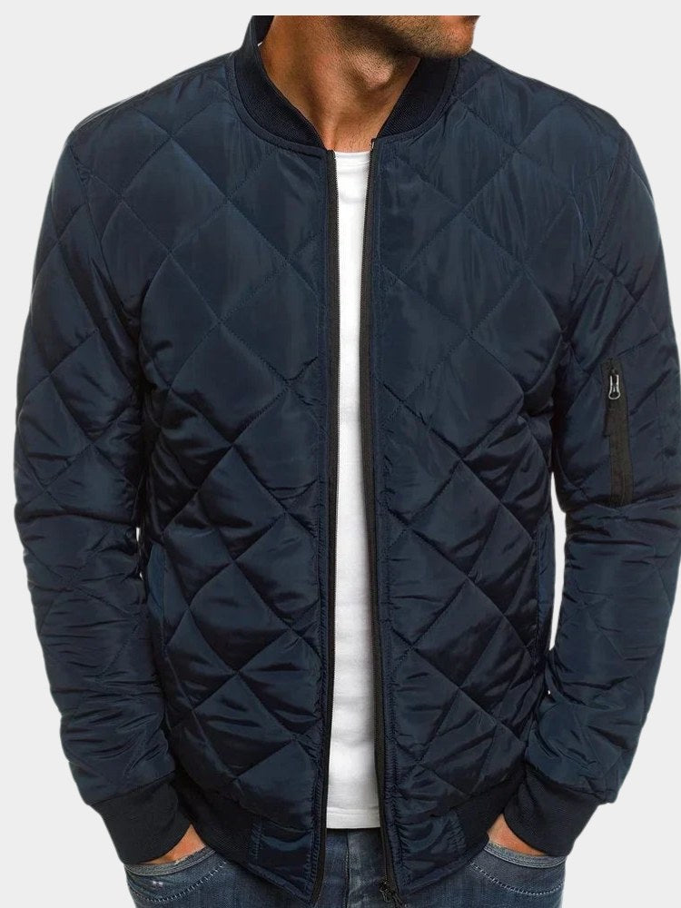 Quilted Bomber Jacket for Men