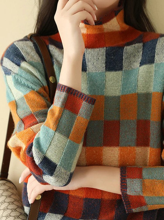 Retro Knit Sweater for Women