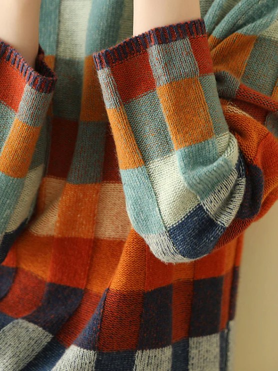Retro Knit Sweater for Women