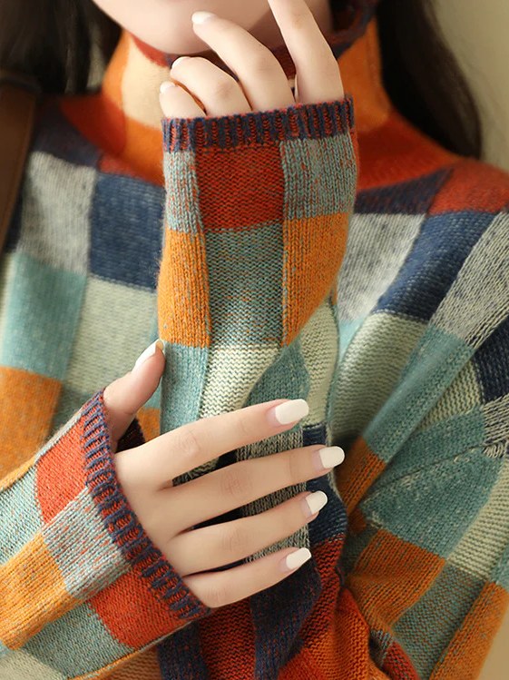 Retro Knit Sweater for Women