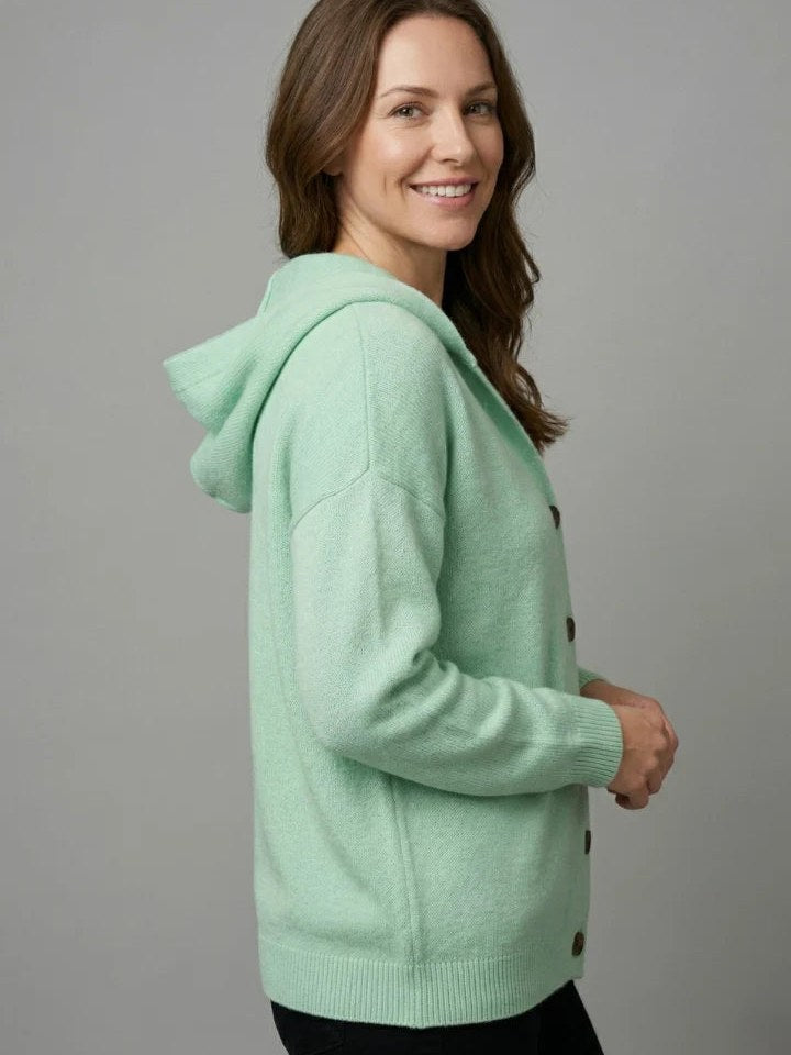 Ribbed Hooded Cardigan for Women