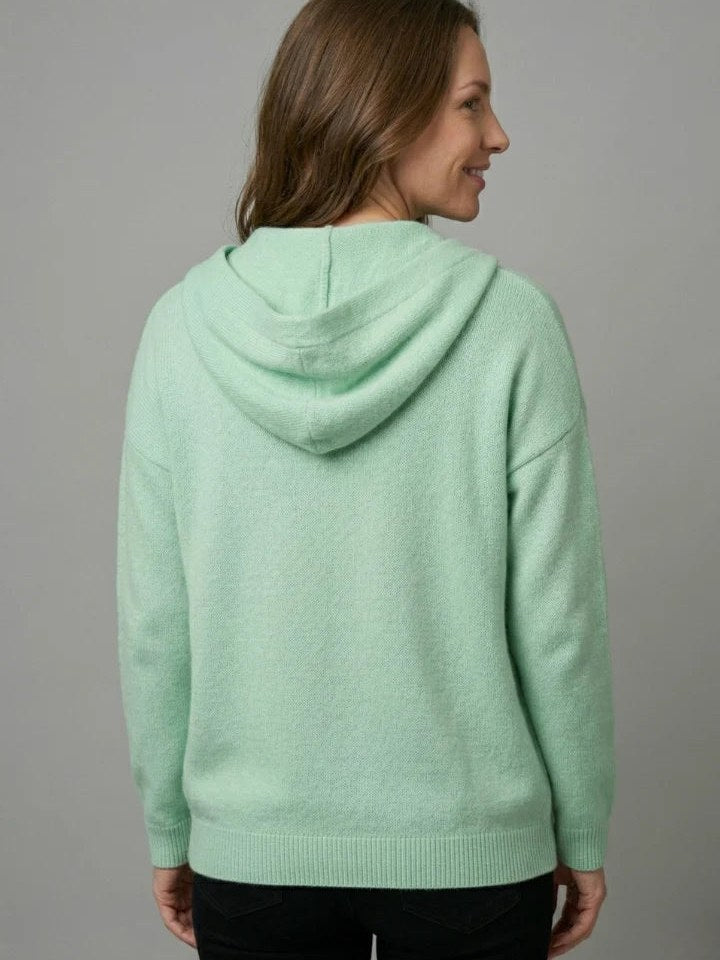 Ribbed Hooded Cardigan for Women
