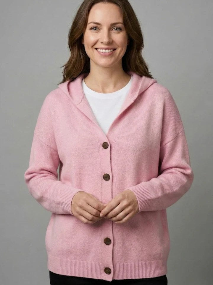 Ribbed Hooded Cardigan for Women