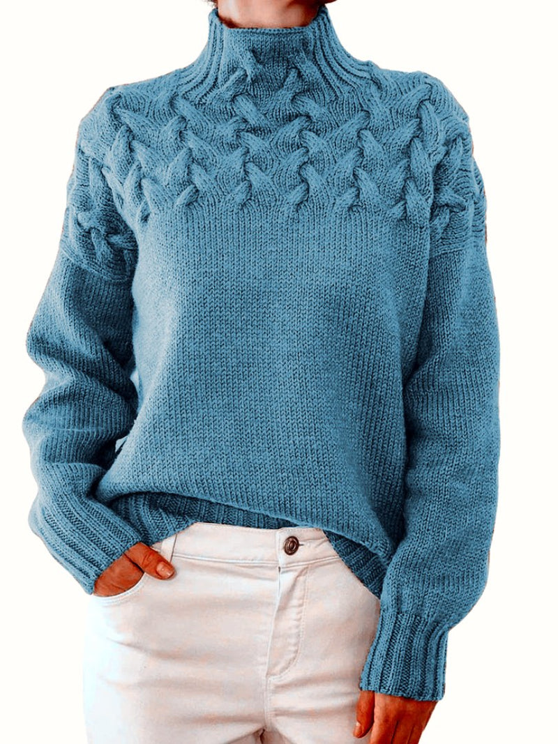 Ribbed Turtleneck Sweater for Women