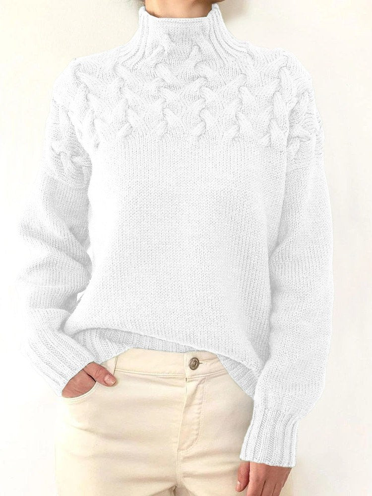 Ribbed Turtleneck Sweater for Women