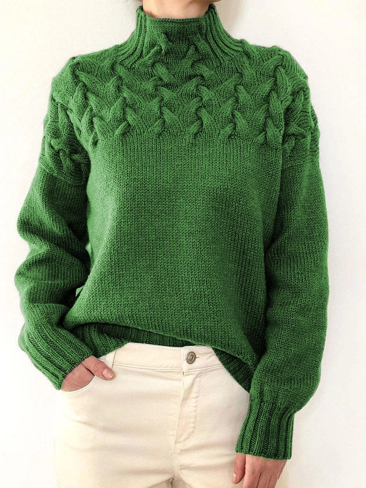 Ribbed Turtleneck Sweater for Women