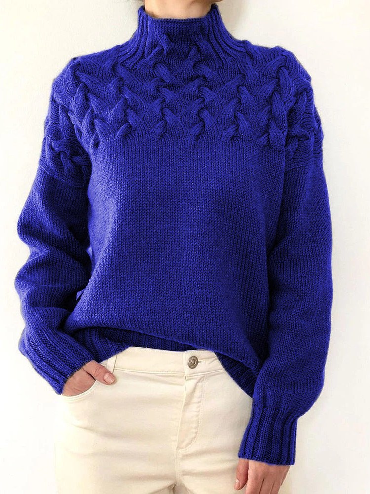 Ribbed Turtleneck Sweater for Women
