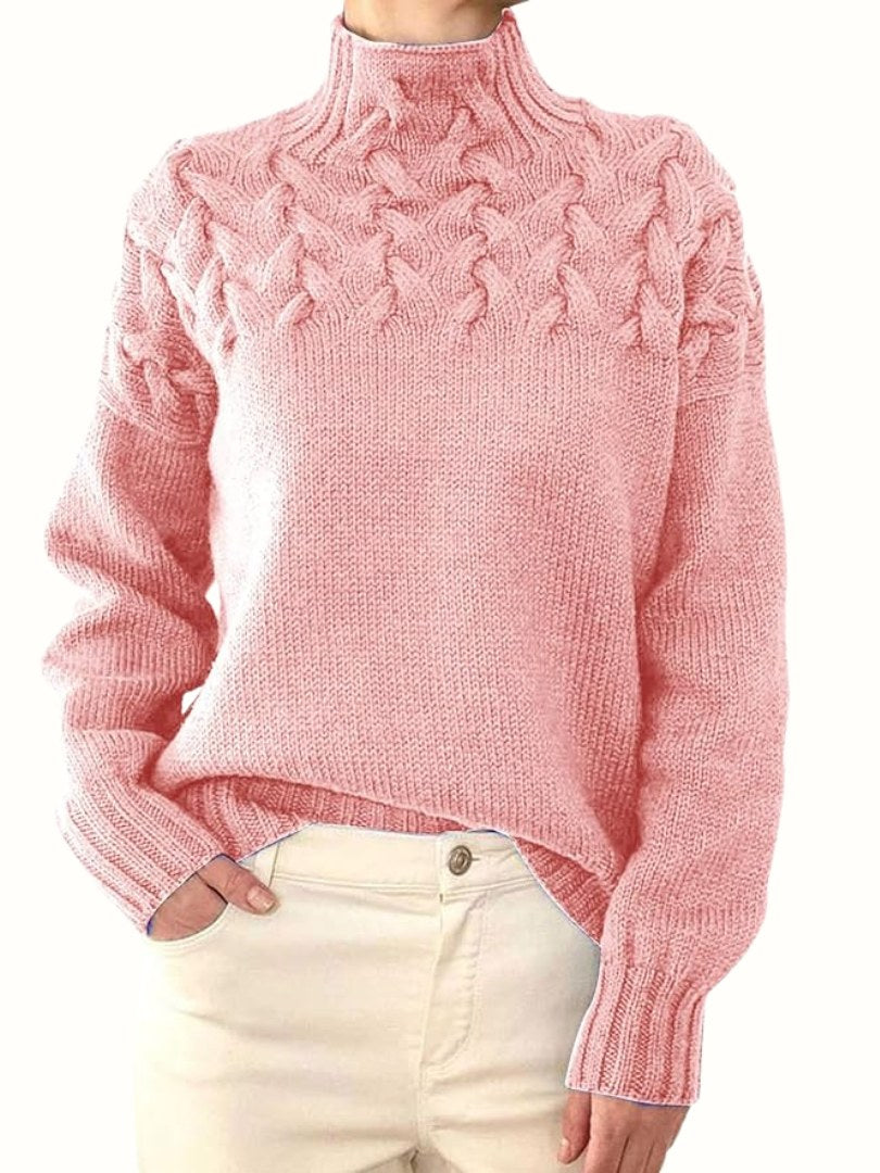 Ribbed Turtleneck Sweater for Women