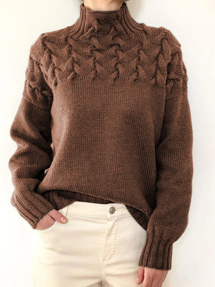 Ribbed Turtleneck Sweater for Women