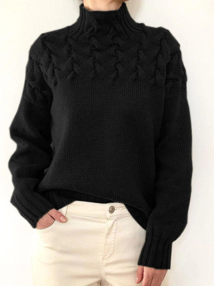 Ribbed Turtleneck Sweater for Women