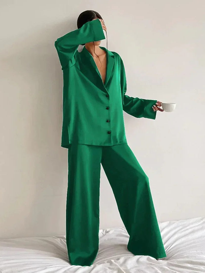 Satin Pajama Set for Women