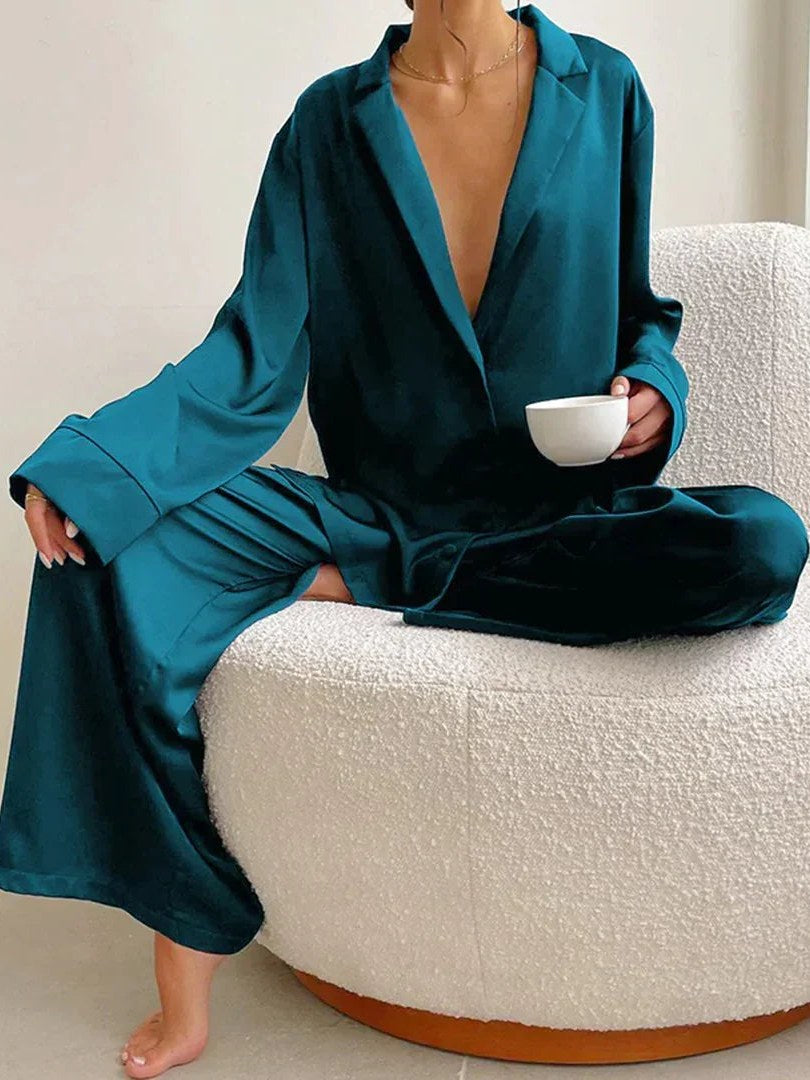 Satin Pajama Set for Women